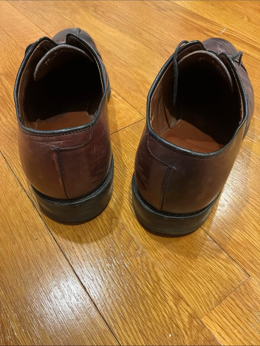 Allen Edmonds Fifth Avenue Men's Burgundy Cap Toe Oxford Dress Shoes Size 9.5 E